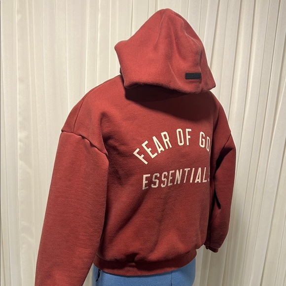 Fear of God Essentials Brick Red Hoodie - Picture 5 of 7
